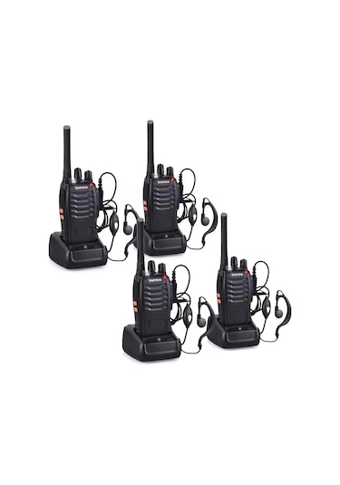 4lü Baofeng Bf-88e Lisanssız Pmr El Telsizi Kulaklık Set
