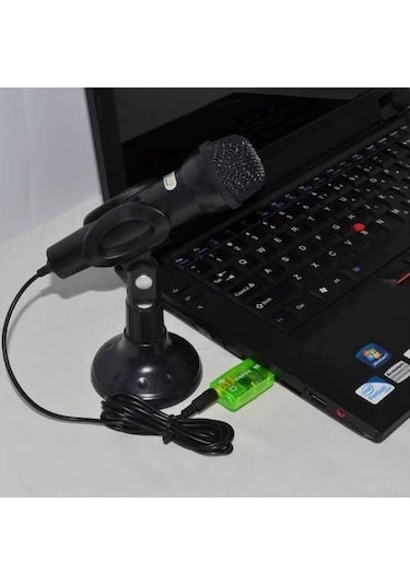 Harici USB Notebook Ses Kartı 3.5 mm. Kulaklık Mikrofon Çevirici