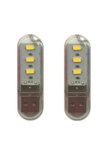 Sıcak Beyaz 2 Adet Led Mini Usb Gece Lambası Taşınabilir U-disk Lambası 3led Okuma Lamba Mini Kitap Işıkları Gece Lambası 56853592 Sıcak Beyaz