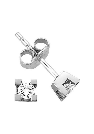 0.09 Karat G-h Vs Pırlanta Pırlanta Tektaş Küpe Pe3311