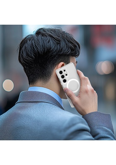 Galaxy S25 Ultra Kılıf Magsafe Uyumlu Raptic Crystal Magsafe Serisi Şeffaf Kapak Şeffaf