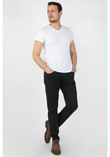 Erkek 5 Cep Gabardin Pantolon Siyah