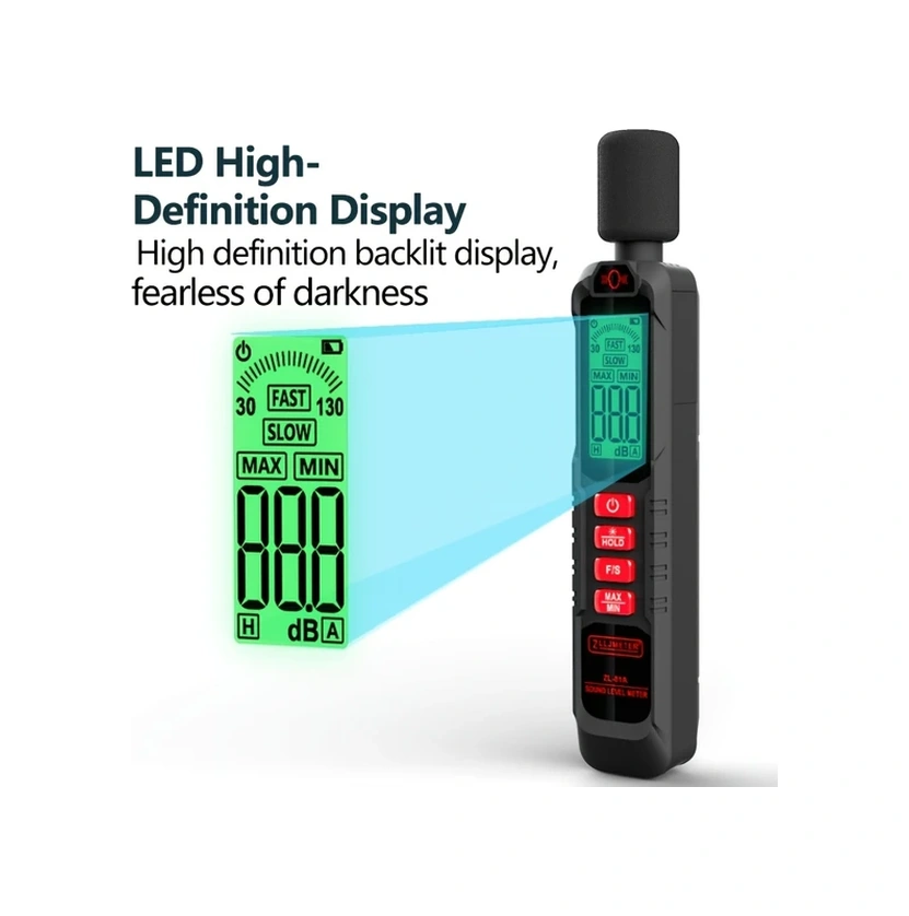 Willowhaven Zl81a Kompakt Dijital Ses Ölçer 30-130db Profesyonel Müzisyen Ses Seviyesi Ölçüm Cihazı