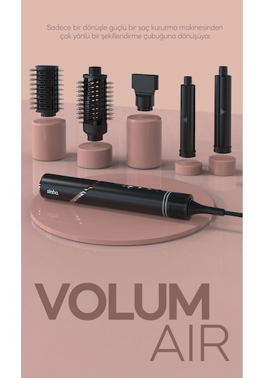 Sinbo SHD-1720 - VolumAir 5 In 1 Katlanabilir Airwrap Saç Kurutma ve Şekillendirme Sistemi