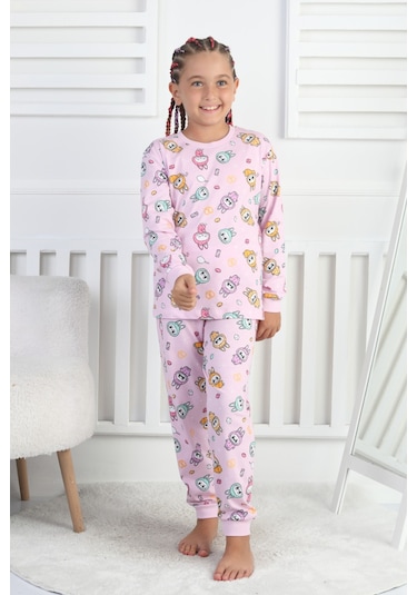 Labubu Desenli Kız Çocuk Takımı Pembe