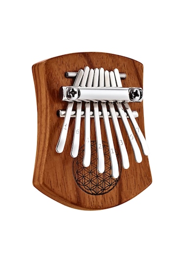 Meinl Sonic Energy Kl802fol Mini Solid Flower Of Life C Major 8 Note Kalimba Red Zebrawood