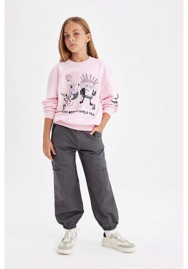 DeFacto Kız Çocuk Kargo Cepli Beli ve Paçası Lastikli Pamuklu Antrasit Paraşüt Pantolon C8843A824AUAR148 Antrasit DeFacto Kız Çocuk Kargo Cepli Beli ve Paçası Lastikli Pamuklu Antrasit Paraşüt Pantolon C8843A824AUAR148 Antrasit