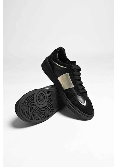 Bestello Bağcıklı Kauçuk Taban Sneaker 101-gumk-01 Kadın Ayakkabı Siyah