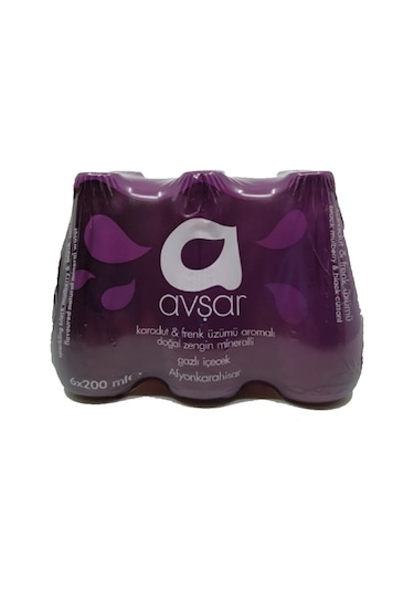 Avşar C Plus Karadut & Frenk Üzümü Aromalı Maden Suyu 6 x 200 ML