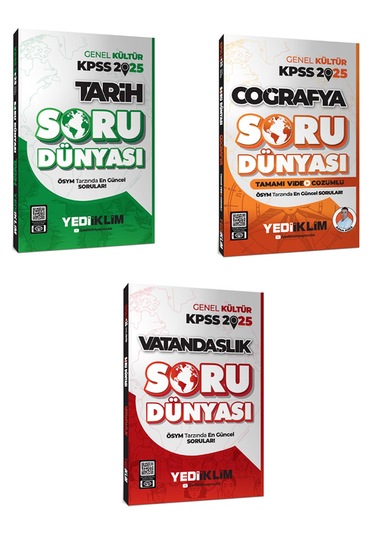 Yediiklim 2025 Kpss Genel Kültür Soru Dünyası 3 Lü Set