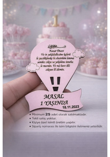 Doğum Günü Nişan Söz Sünnet Düğün İçin Magnet No 26 Renkli