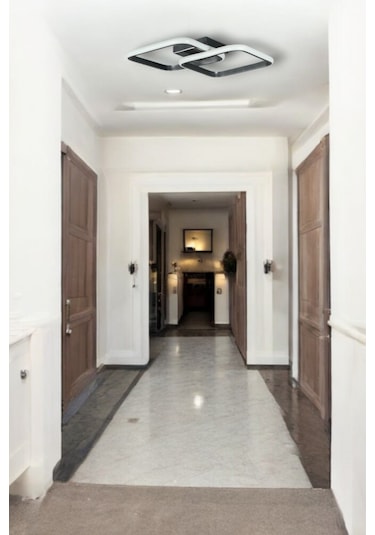 Kira Gri Renk Salon - Mutfak - Hol Beyaz Led 2 Li Avize Gri