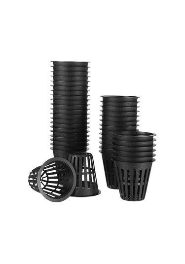 Yifomall 60 Adet 2 İnç Hidroponik Filtrasyon Sepeti, Geniş Kenarlı Bitki Yetiştirme Ağı, Plastik Malzeme, 5.5cm Ağız Çapı