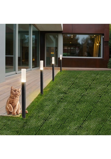 Sones L 400x28cm B21307 Bahçe Çiçek Anti-kedi Ağı Plastik Dikenli Ped Sürücü Kedi Ağı