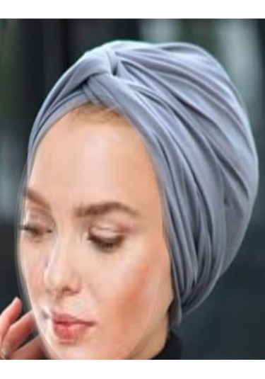 Dış Bone Hazır Geçmeli Tarz Tesettür Gri Hijab Sosyete Bone Süslü Sandy Kumaş Çok Renkli