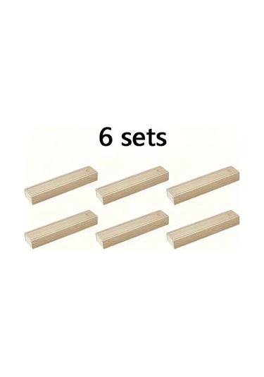 Willowhaven 6 Adet Sürgülü Kapaklı Ahşap Hediye Saklama Kutusu