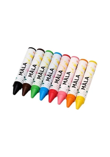 Sumuhome Mala Pastel Mum Boya Çok Renkli 8 Adet Çok Renkli