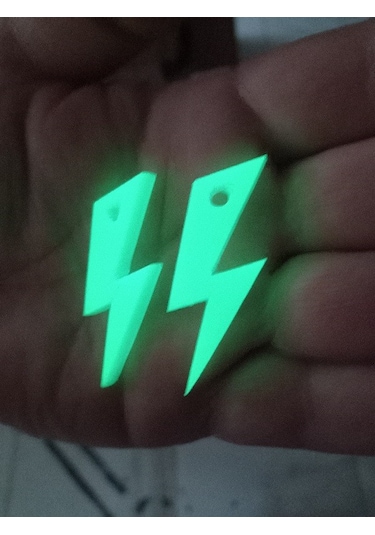 Time Gold Fosforlu 22 Cm Duvar Saati Fosforlu Küpe Kolye Seti