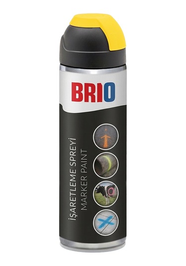 Brio İşaretleme Spreyi Endüstriyel 500 Ml Sarı