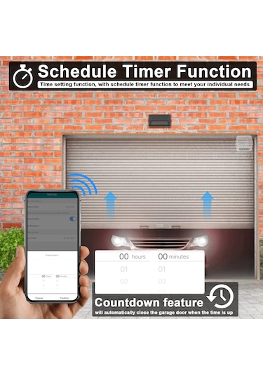 Tuya Wifi Kapı Açacağı Akıllı Garaj Kapısı Açacağı Kontrol Cihazı Cep Telefonu Uzaktan App Kontrolü Alexa Home İle Uyumlu Ses Kontrolü