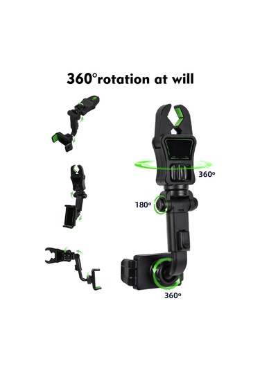 Wezone Abs Malzeme Çok Amaçlı Otomobil Telefon Tutucu, Kolay Kurulum, Yeşil Renk