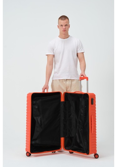 Keo-plus Turuncu Büyük Boy Silikon Kırılmaz Pp Valiz Turuncu