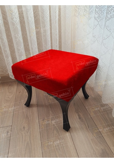 Ayak Ucu Kapı Önü Antre Düz Bench Puf Siyah Ayak Mor