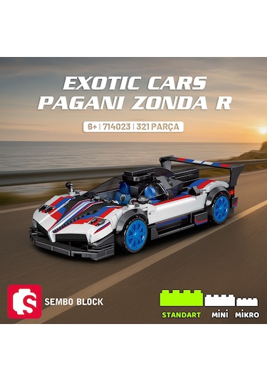 Sembo Block Pagani Zonda R Yapı Bloğu Seti 321 Parça