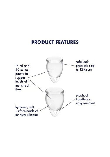 Satisfyer Feel Confident Menstrual Cup Transparent