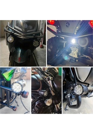 Motion003 Nlpearl 2 Adet 6 Ledli 60 Watt Motosiklet Far Sis Lambası 12v Led Moto Aksesuarları