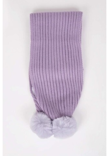 Defacto Kız Çocuk Ponponlu Bere Atkı 2li Takım C7986a824wnpr46 Mor