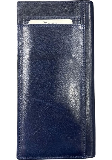 Karali Deri Mıknatıslı Arka Kartlık Cüzdan Lacivert Bc429-4 Lacivert