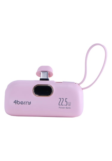 Dx268y Pembe Powerbank 5.000 Mah, 22.5 W Lightning Hızlı Şarj