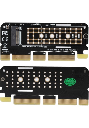 Fosenze Pcı-e 3.0 X16'dan M.2 Nvme'ye Donüştürücü Kart, Çoklu Ssd Testi, Hızlı Veri Transferi, Soğutma Kanatları İçerir