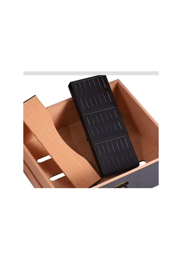 Cigarloong Camlı 3 Çekmeceli Puro Kutusu Humidor Siyah 60's