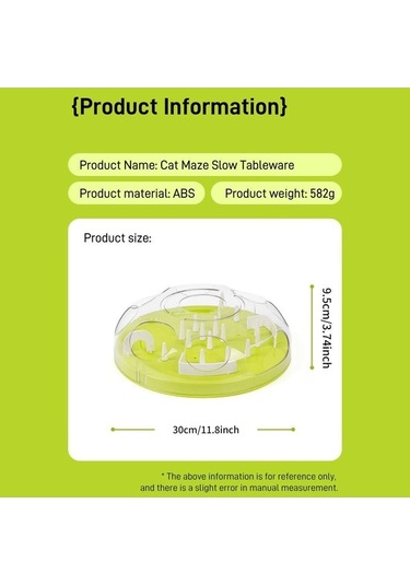 Dm Abs Interaktif Kedi Labirent Oyuncak Yavaş Besleyici Kase Anti-boğulma Sindirim Destek