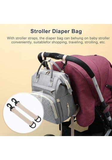 Novahub Geniş Kapasiteli, Su Geçirmez Moveevo Anne Çantası: Usb Şarj, Askılı, 3 Termal Biberon Cebi Pembe