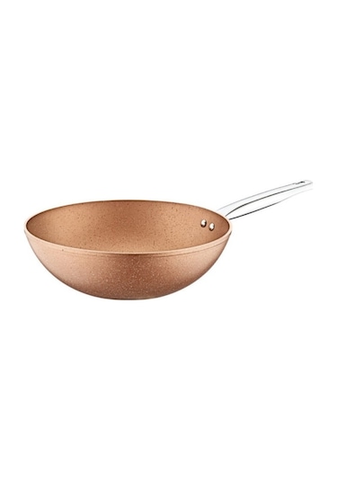 Evimsaray Goldstone 28cm Granit Wok Tava Bakır