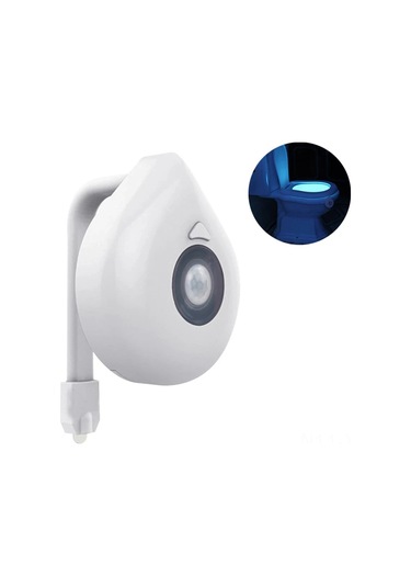Ximistore9 Gece Sensörlü Tuvalet Lambası - 8 Renkli Su Geçirmez Banyo Aydınlatma Cihazı - Kolay Kurulum Diğer