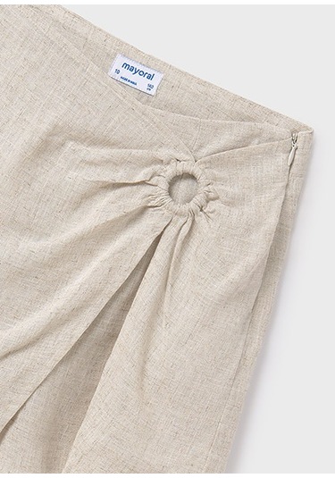 Mayoral Kız Çocuk Şort Etek 6972 Krem