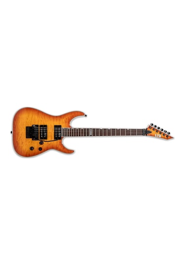 Ltd Mh-230 Qm Fr Quilted Maple W/ Floyd Rose - Limited Edition Amber Sunburst Elektro Gitar