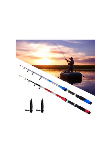 Yuntech01 2.1m Mavi Teleskopik Deniz Kamışı - Fiberglas, 2kg Yüke Dayanır, Hafif Ve Taşınması Kolay