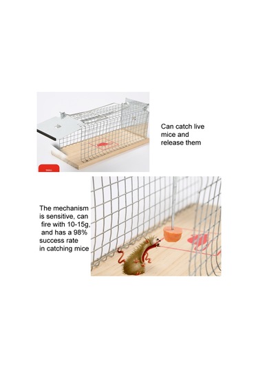 Sones Ahşap Fare Kapanı Kafes Canlı Hayvan İnsancıl Tuzak Yakalama, Boyut: Büyük