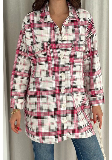 Uzun Oduncu Gömlek Pembe Pembe