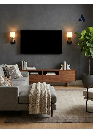 Elyra Modern Dekoratif Duvar Aplik Ahşap Detaylı Camlı Aydınlatma Beyaz
