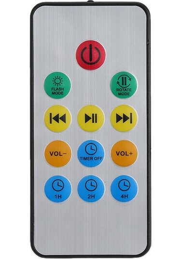 Gajeena Siyah Renkli Kumandalı Deniz Dalgaları Projeksiyon Lambası - Usb Çok Renkli Starry Night Işıklı Hoparlörlü Dinlenme Atmosferi Oluşturucu