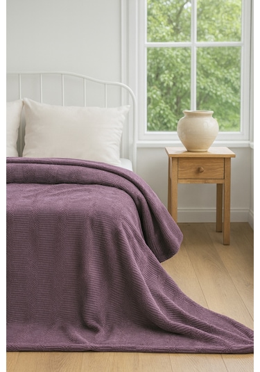 Vıncent Tek Kişilik Battaniye 140 190 Bej Bej