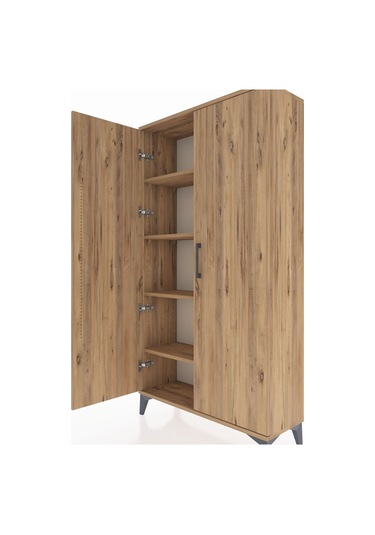 Arges Dolap Tek Raflı Tek Çekmeceli Tek Askılı 88x30x163 Çam-çam Atlas Çam
