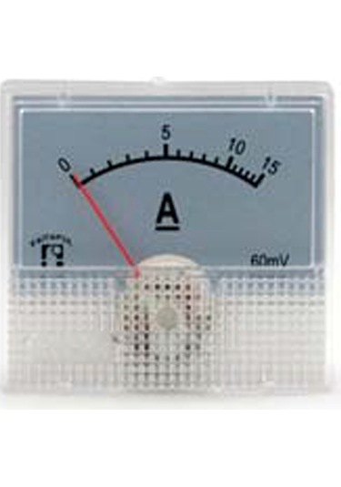 Ampermetre 48x45mm Ekran 44x25mm 15a Dc