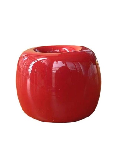 Kırmızı Diş Fırçası Tutucu Mini Seramik Diş Fırçası Standı Ev Banyo İçin Içi Boş Tasarım Çok Amaçlı Kalem Tutucu Kırmızı